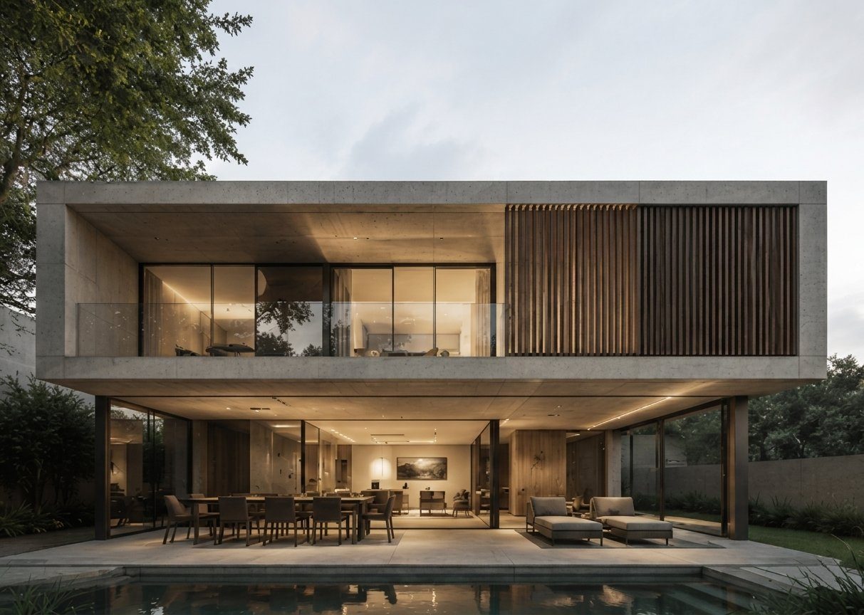 Casa minimalista de hormigón - Arquitectura ALONE